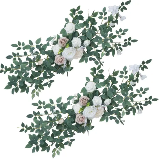 2pcs Artificial Floral Swags Wedding Centerpieces {1}