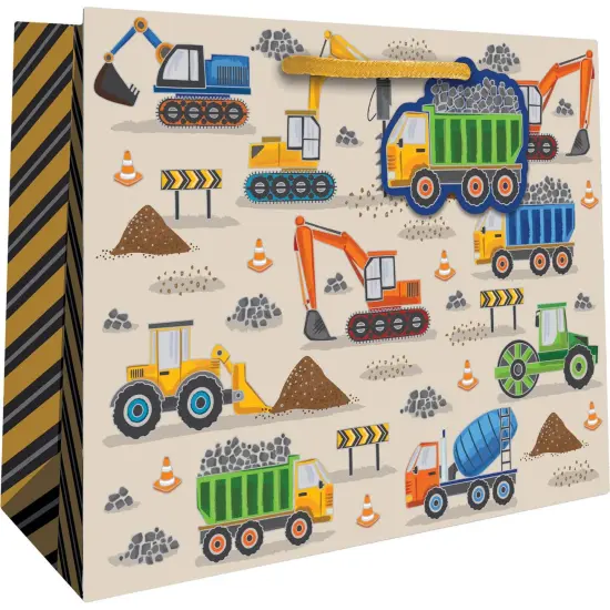 Pack/6: Construction Site Gift Bag - 10 x 4 x 8" {1}