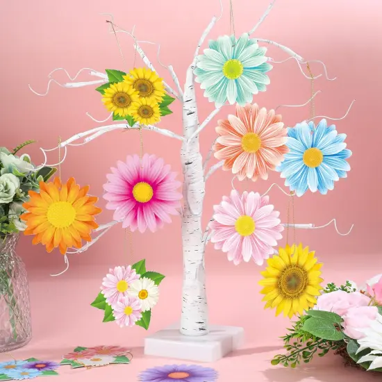 36 PCS Spring Flower Hanging Ornaments {2}