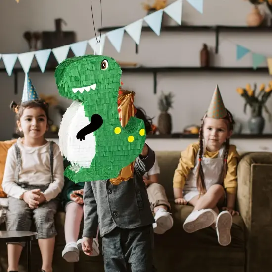 Dinosaur Pinata for Kids Birthday Party Decorations - 17x13x3.7 Inches - Dino Theme Party Supplies {2}