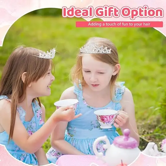 30 Pcs Tiaras Bulk for Girls Princess Crown Rhinestone Tiaras Bendable Adjustable Headband {5}