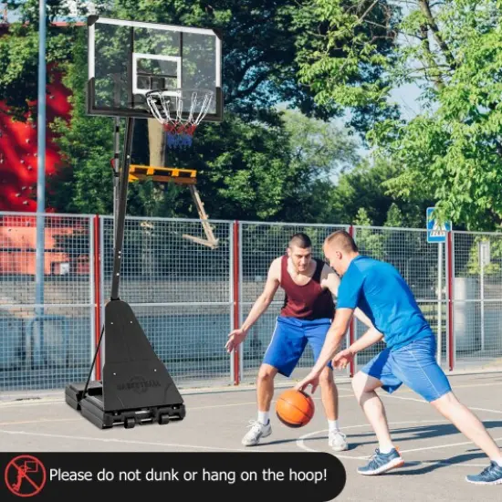4.9-10 Feet Height Adjustable Portable Basketball Hoop Basketball Goal System {3}
