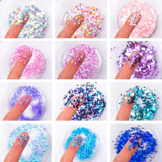 Glitter Shakers, 18-Pack, Assorted Glitter & Confetti, Fine Glitter, Chunky Glitter, Great for Resin Projects, Group Arts & Crafts, DIY Projects, Back to School Supplies & Art Class {2}