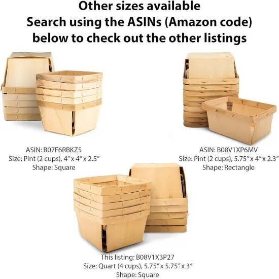 10 Pack Wood Crates Gift Baskets ; for Picking Fruit or Arts, Crafts {4}