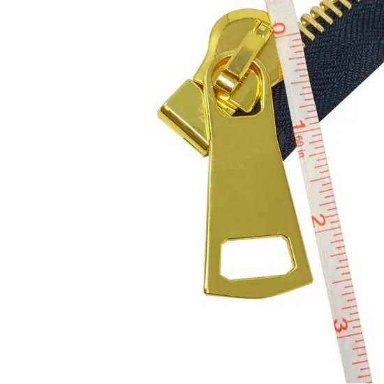 Zip Up 15MM One Way Separating Zipper Black Tape Gold Teeth 36 Inch {6}