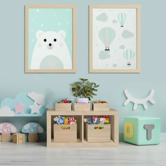 2 Pack Unfinished Wooden Crates Box {5}