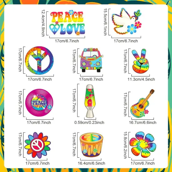 60's Hippie Theme Party Foil Swirl Decorations {2}