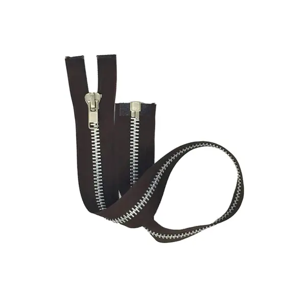 Zipper &ndash; Brown 10MM Aluminum Open Bottom 23" {1}