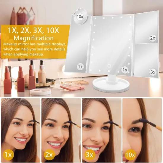 Sunflower Gifts for Women, Mothers Day Sunflower Gifts for Girl Lover, Yellow Makeup Mirror with Lights, Yellow Flower Butterfly Decor {5}