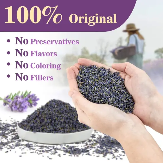 3oz Lavender Dried Lavender - Lavender Buds Sachets for Drawers and Closets Lavender Flowers Sachet Bags Fresh Scents Lavender Sachet Bags Dried Flowers for Patry Birthday Bridal Shower Bulk {2}