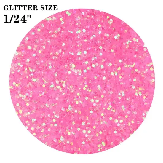 Iridescent Hot Pink Chunky Glitter 4 OZ Glitter for Resin Crafts Tumblers Cosmetic Makeup Nail Art Festival Decoration {2}