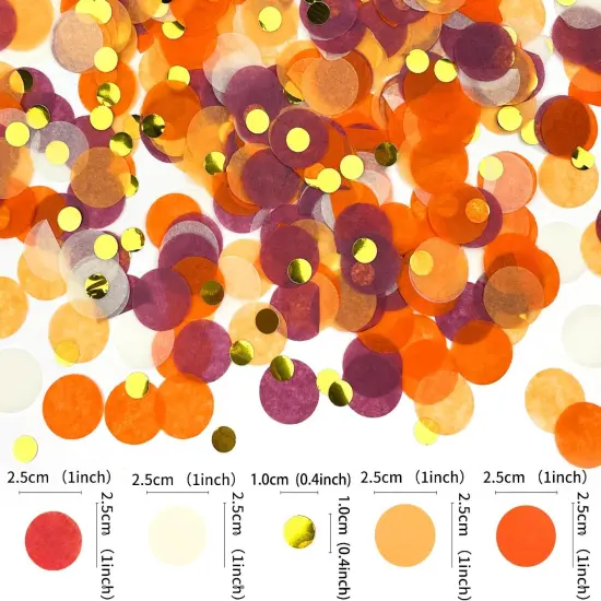 Fall Confetti/Maroon Orange Gold Confetti/Thanksgiving Decorations/Burgundy Orange Gold FAll Birthday Decorations Weddings Burgundy {5}