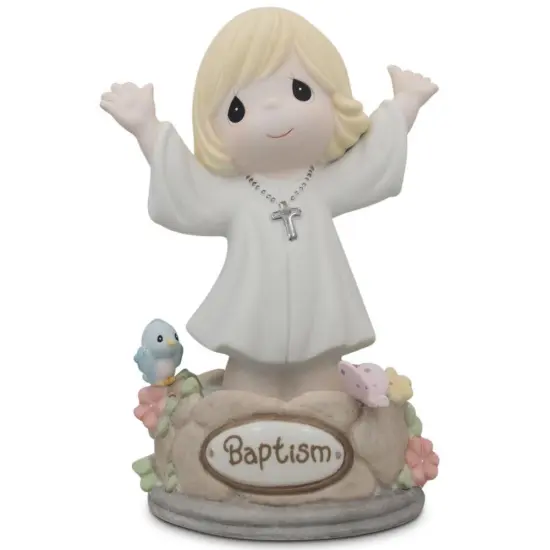 Girl Immersed in God's Love Porcelain Communion Figurine 5.5 Inches {1}