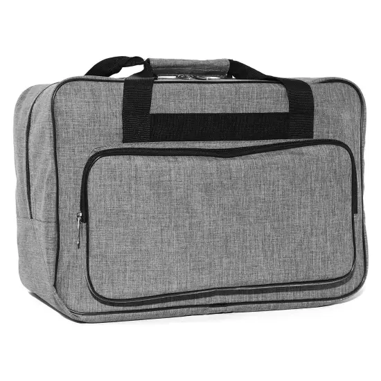 Gray Sewing Machine Carrying Case - Universal Tote Travel Bag Accessories Organizer Compatible with Most Standard Machines (18.1 x 9.4 x 12.2 Inch) Grey {1}
