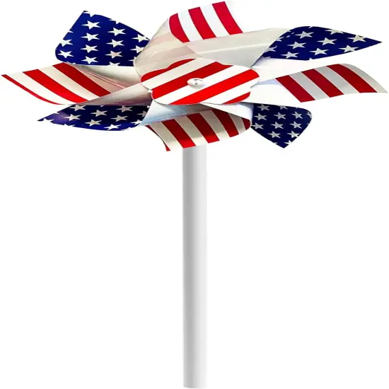 USA Flag Pinwheel, Stars and Stripes, Patriotic Pin Wheel, Party Decorations (12-Pack) {5}