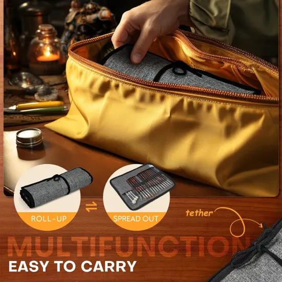 Miniature Paint Brushes Drybrush-18PCS Micro Detail Paint Brush Set, Small Fine Detail Model Brushes for Acrylics, Watercolors & Paint by Number, Citadel, Figurine, 40k - Cocoa Brown {4}