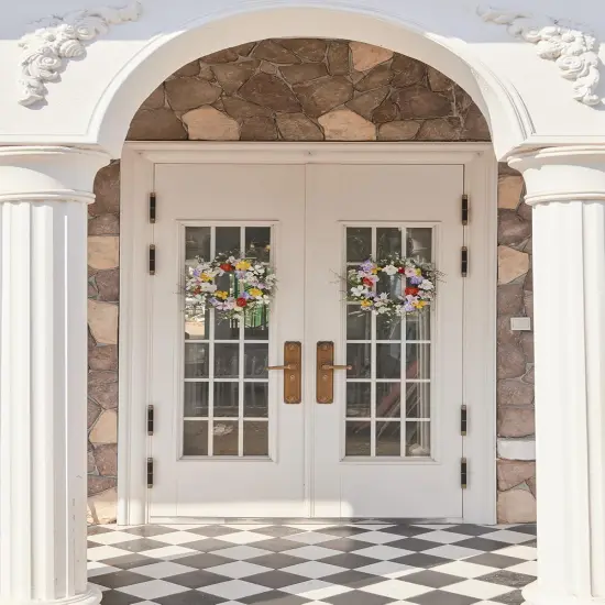 Summer 20 Inch Wreath for Front Door Decor, Hang on Indoor Walls and Windows, Decorations for Home, Porch, and Farmhouse {3}