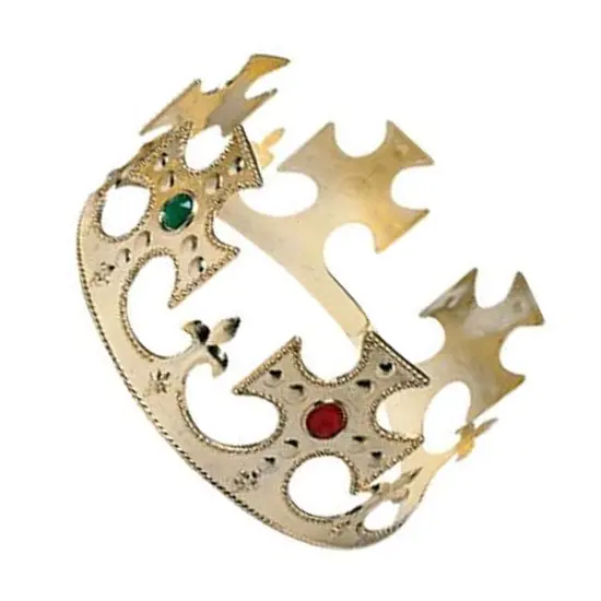 King Gold Crown with Plastic Jewels {5}