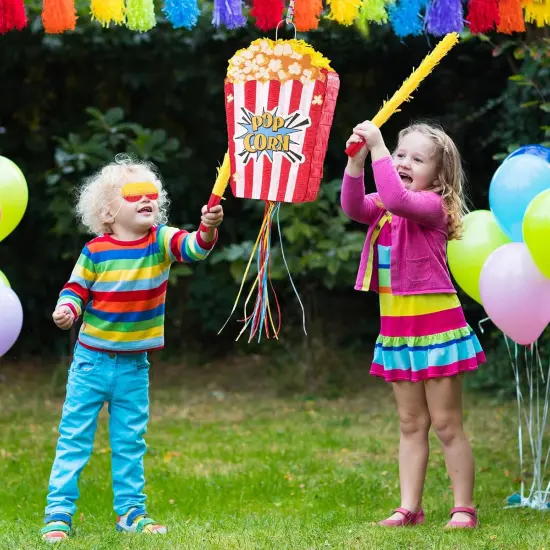 Popcorn Pi&ntilde;ata Large Circus Pi&ntilde;ata for Birthday Carnival Circus Themed Parties Great Party Addition for Boys Grils Holiday Celebration (16.9&times;11.8&times;3.54in) {4}