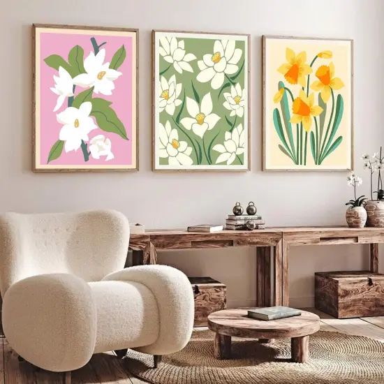 Flower Paint by Numbers for Adults Kids Beginners,Easy Acrylic Paint by Number Kits on Canvas Without Frame,Oil Painting Kits Present for Home Wall Decor 9.8x13.7inch {3}