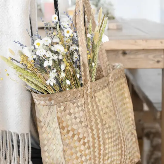 Dried Flowers Bouquet Dried Daisy Flowers Natural Lavender Bundles Dried Gerber Daisies Flowers Bunny Tails Wheat Stalks Floral Arrangements {4}