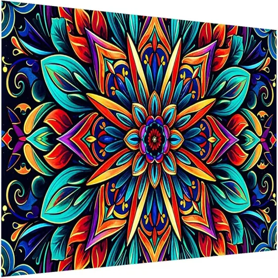 Large Diamond Art Kits for Adults - 5D Mandala Diamond Painting Kits for Adults, DIY Full Drill Large Mandala Diamond Art Painting, Gem Painting Kit for Home Wall Decor 27.5 X 15.7 Inch {1}
