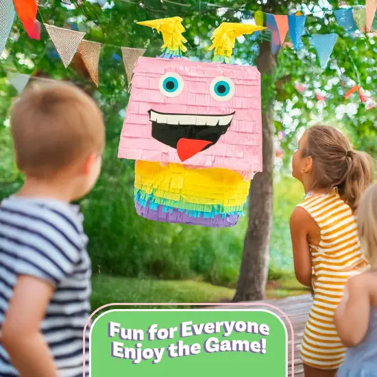 Party Pi&ntilde;ata with Stick and Blindfold &ndash; Perfect for Kids and Adults Birthday Celebrations &ndash; Brightly Colored Pi&ntilde;ata Set Ready for Fun-Filled Party Activities {4}