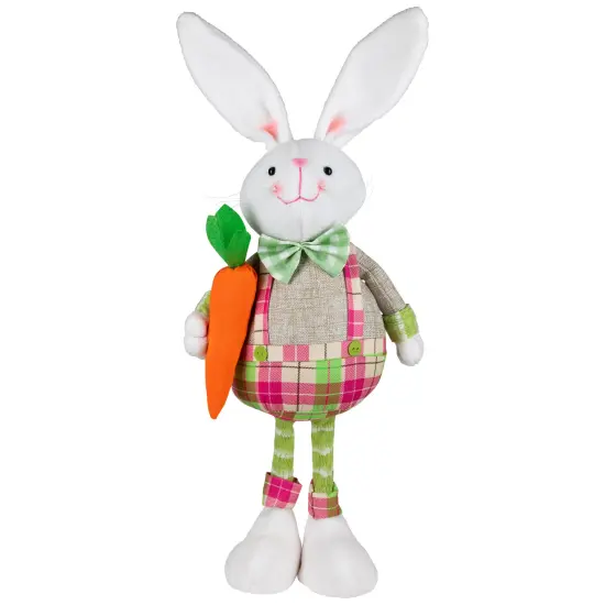 Northlight Bunny Rabbit Figurines with Easter Sign Spring Decorations - 19" - Pink and Green - Set of 2 {7}