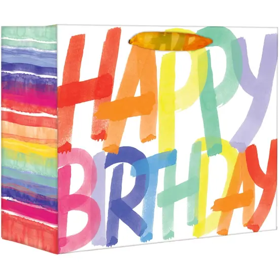 Pack/6: Rainbow Birthday Gift Bag - 5 x 2 x 4" {1}