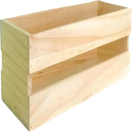 3 Pack Wood Craft Crate Caddy Set for Nesting {4}