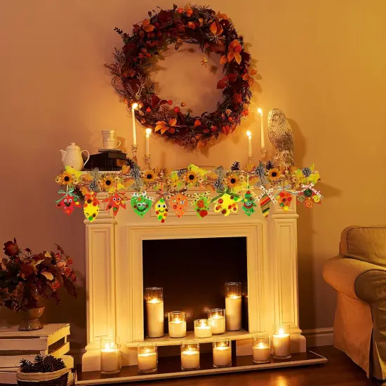 48 Sets Fall Craft Kits Fall Leaves Ornaments {4}