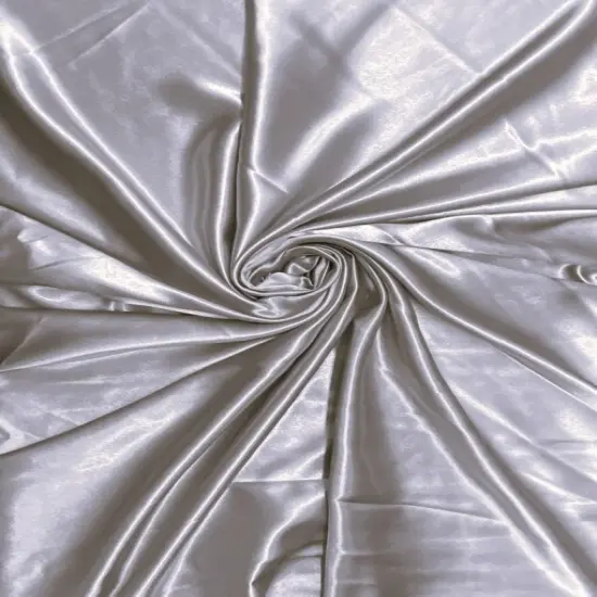 1 Yard Luxurious Crepe Satin Silver Fabric For Dresses Costumes Soft Medium Drape 58 Inch Width {2}