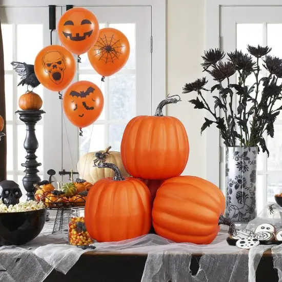 4PCS Big Artificial Pumpkins Table Display {5}