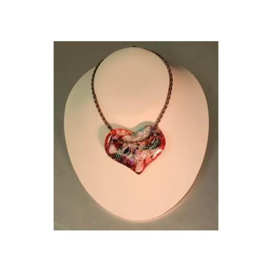 4&rdquo; x 3.5" x 1.5" Holey Heart Choker Frit Casting Glass Fusing Kiln Mold {3}