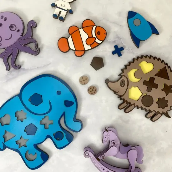 Basswood Colored Wood 12x12 inches Sheets, 1/8th, Thicknesses, Glowforge Diode Ready, 9 or 17 Different Colors Included {5}