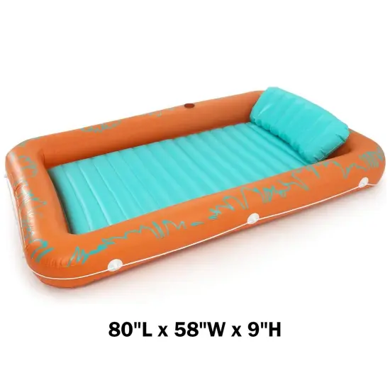 Stylish Inflatable Pool Float for Your Summer Getaway | Orange {1}