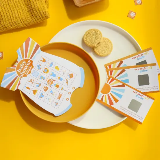 Big Dot of Happiness Here Comes The Son Baby Shower Bingo, Picture Game Cards and Markers, Boy Boho Party Supplies - Set of 18 {3}