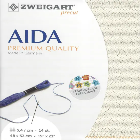 Precut Stern-Aida 14 count Gold Flecked Cream 3706/118 {1}