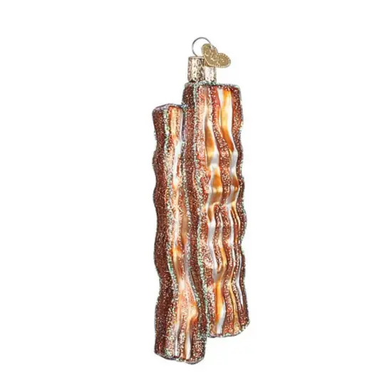 Old World Christmas 4.5 Inch Bacon Strips Tree Ornament , Ornament Food Pork Brown {1}