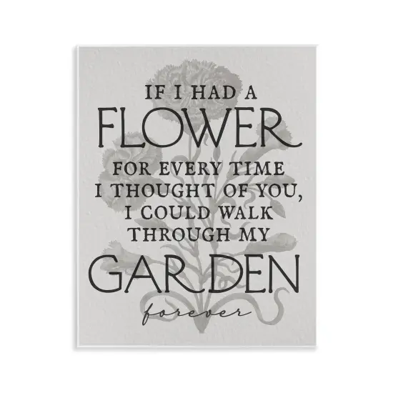 Stupell Industries Romantic Garden Phrase Wall Plaque Art Design by Daphne Polselli {1}