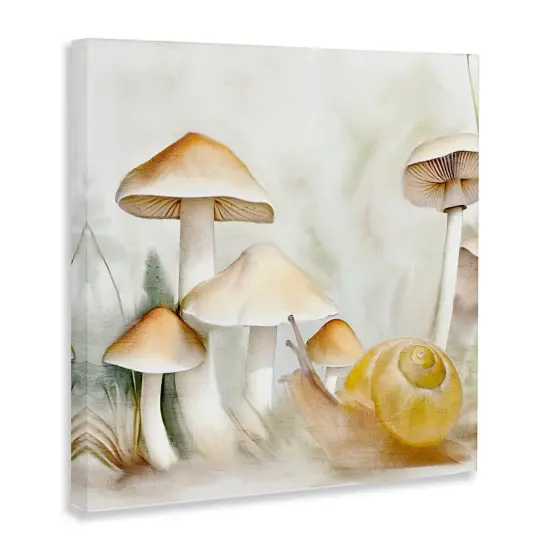 Stupell Industries Snail & Natural Mushrooms Canvas Wall Art Design by Kim Allen {3}
