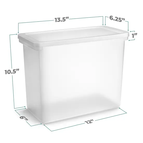 Sorbus Stationery File Box - Binder & Notebook Bin with Lid {3}