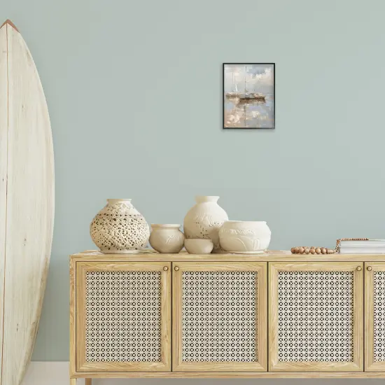 Stupell Industries Race Day Sailboats Framed Giclee Wall Art Design by Petal Prints Design {2}