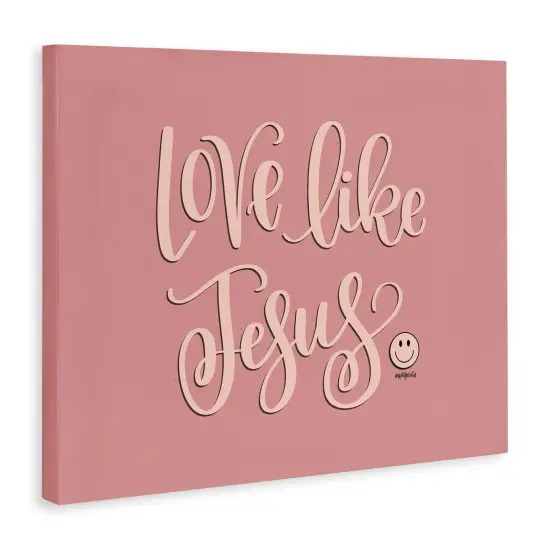 Stupell Industries Pink Love Like Jesus Canvas Wall Art Design by Imperfect Dust {3}