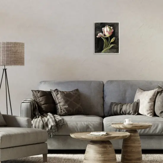 Stupell Industries Tulip on Black Wall Plaque Art Design by Danhui Nai {2}