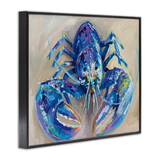 Stupell Industries Blue Lobster Impression Framed Giclee Wall Art Design by Jeanette Vertentes {3}