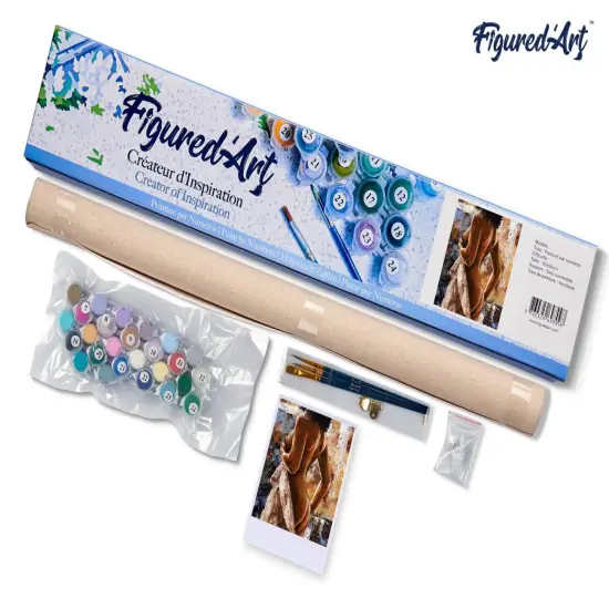 Figured'Art Paint by Numbers for Adults Pretty Curves 16"x20" - Craft Art Painting DIY Kit Rolled Canvas without frame {5}