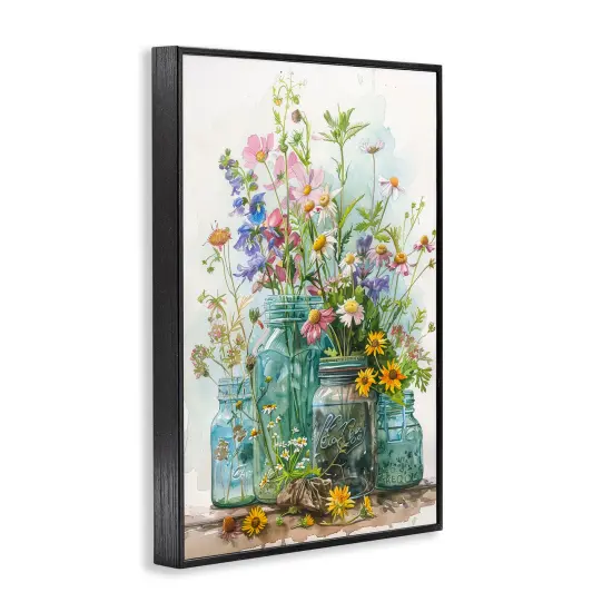 Stupell Industries Bright Garden Blooms Jars Framed Giclee Wall Art Design by Franklyn Gregory {3}