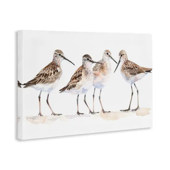 Stupell Industries Sand Pipers Gathered Canvas Wall Art Design by Petal Prints Design {3}