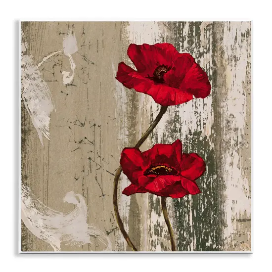 Stupell Industries Red Anemones Duo Wall Plaque Art Design by Brian Foster {1}